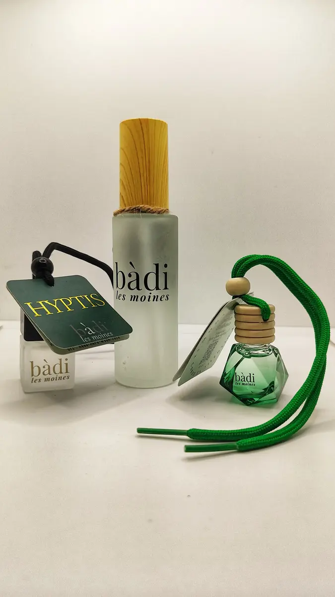 Hyptis : spray 50 ml et diffuseur 8 ml à cordon vert, étiquette verte